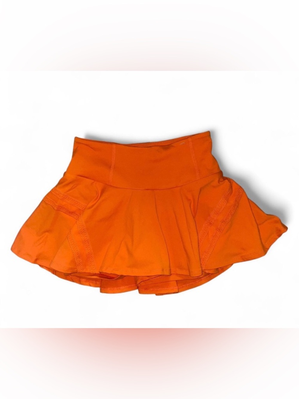 FP movement free people orange pleats and thank you tennis skirt skort XS NWOT